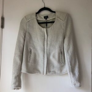Bardot Frayed Boucle Jacket